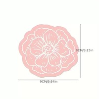 Cartes de remerciement en papier artistique en forme de fleur, esthétique rose, inserts pour commandes de petites entreprises, cartes d'appréciation, décorations pour emballages de boutiques en ligne