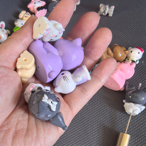 จี้รูปสัตว์ 3 มิติ ลายการ์ตูน น้องหมา น้องแมว กระต่าย หมี  แบบรูตรง สำหรับตกแต่งปากกา พวงกุญแจ กระเป๋า - Product Image 2