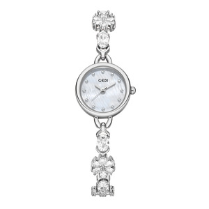 Montre de luxe pour femme avec bracelet en nacre et diamants, montre à quartz simple, élégante et étanche - Product Image 4
