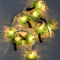 Guirlande lumineuse extérieure personnalisable étanche en forme de cocotier 8,5 pieds pour 10 ampoules IP44 blanc chaud pour fêtes tropicales sur la plage et anniversaires