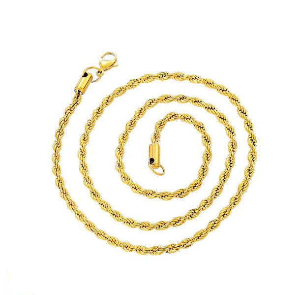 Catena a spirale dorata 3.0*60cm