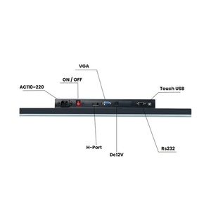 Xinliantimes New 43-inch High-Resolution 16:9 USB/DVI/Serial Intellitouch Gaming Flat <strong>Touch</strong> Monitor Interactive Amusement <strong>Black</strong> - Product Image 4