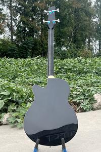 सस्ती कीमत ग्लॉस एयर्सी फैक्टरी कीमत ब्लैक कॉलर कटवे 4 स्ट्रिंग इलेक्ट्रिक ध्वनिक बास गिटार - Product Image 4