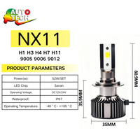 Ampoules de phare LED haute puissance NX11 27W 12V H1/H4/H11/H7 Tricolores