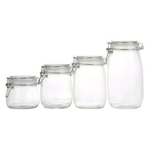 Pot en verre hermétique pour cornichons <span class=keywords><strong>de</strong></span> 500 ml et 750 ml, stockage pratique pour la cuisine et indispensable pour la préparation <span class=keywords><strong>de</strong></span> cornichons <span class=keywords><strong>maison</strong></span> - Product Image 1