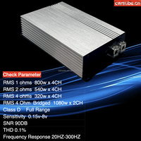 Amplificateur de voiture de style brésilien RMS 800W 4 canaux, amplificateur de subwoofer, amplificateur de haut-parleurs pleine gamme, médiums, basses, 3200W, amplificateur de voiture classe D