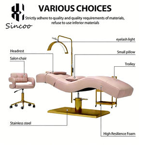 2025 ट्रेंडिंग लक्जरी कस्टम रंग घुमावदार चेहरे बिस्तर आधुनिक सैलून के लिए आधुनिक सैलून फर्नीचर निर्माता - Product Image 4