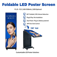 Schermo LED P2.5 Pieghevole per Interni con Controllo WiFi, Display a Poster LED Pieghevole per Negozi al Dettaglio