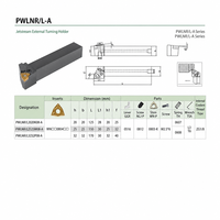 Porte-outil de tournage externe PWLNR2525M08-A PWLNR2020K08-A pour plaquettes en carbure WNMG0804, outil de coupe à levier de verrouillage pour tour CNC