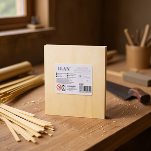 Lastra di compensato rettangolare 30x40x0,25 cm per lavori artigianali in bambù - Product Image 2