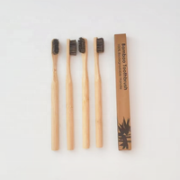 Brosse à dents en poils de cheval 100% biodégradable pour adultes, naturelle, écologique, pour usage domestique, emballage en boîte kraft
