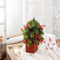SHUANGYUAN Árbol de Navidad Miniatura de Sobremesa al por Mayor con Adornos Personalizables DIY, Regalos Perfectos, Decoración para Puerta para Uso Festivo