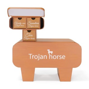 Boîte de calendrier de l'avent de luxe en forme d'animal avec tiroirs, en carton rigide, boîte mystère de Noël pour bonbons et cadeaux surprise - Product Image 6