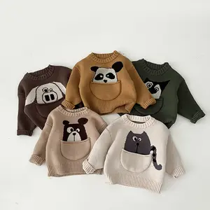 Baby Kinder Winterkleid ung Pullover Maglione Pullover Tops Fille Pull Enfant Kleinkind Baby Mädchen Kinder Strick pullover