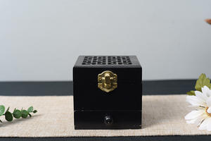 Quemador de Incienso de Madera Maciza Negra, Soporte para Varillas, Caja Hueca Tallada a Mano, Estilo Moderno y Antiguo, Alta Calidad, Marca ACASA ARTO - Product Image 6