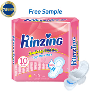 Bán Buôn Vệ Sinh Khăn Ăn Dùng Một Lần Vệ Sinh Khăn Miếng Đệm Cho Phụ Nữ Thời gian Quần Lót Chất Lượng Cao Cotton Hữu Cơ 240Mm Hộp Có Cánh - Product Image 1