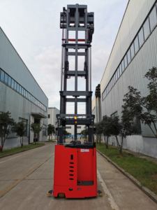 Montacargas Eléctrico de 3 Ruedas, Alta Maniobrabilidad, Apilador de Alcance, Capacidad de Carga de 2000 kg, Batería de Litio, para Pasillos Estrechos de Almacén - Product Image 6