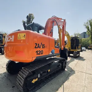 低工作时间使用12吨挖掘机日立Zaxis 120 ex120履带式挖掘机，状况良好