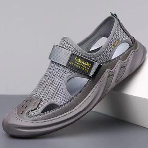 Zapatillas deportivas transpirables de malla transfronterizas para hombre, <span class=keywords><strong>sandalias</strong></span> de <span class=keywords><strong>pescador</strong></span> versátiles para jóvenes, de moda para verano, tallas grandes - Product Image 3