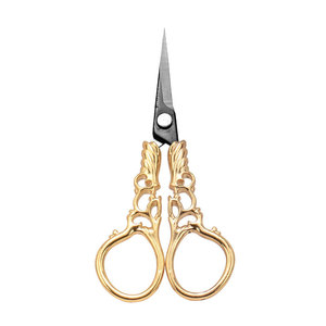 Household <b>Titanium</b> Alloy Small Scissors Straight Head Stainless Steel Blade Retro Craftsmanship Tailor Scissors - Product Image 4