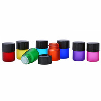 Harga Murah 1ml 1/4 Dram Frost merah Orange kuning hijau Cyan biru ungu bubuk warna-warni kaca minyak esensial Vial