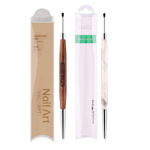 Outil de prélèvement de gel double embout avec brosse à ongles en silicone souple et stylo de sculpture 3D pour fournitures d'art des ongles - Product Image 1