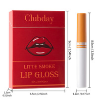 Gloss à lèvres liquide mat, imperméable, longue tenue, formule hydratante veloutée, fini lisse et non collant, minéral, boîte à cigarettes tendance