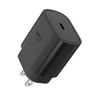 Chargeur mural USB PD 25W ultra-rapide, port Type-C, matériau PC ignifuge, chargeur rapide pour mobile