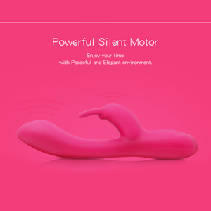 Vibratore del coniglio del clitoride del punto g del silicone viola del caricatore usb elettrico delle donne - Product Image 5