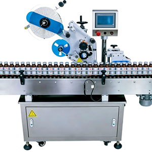 Machine d'étiquetage horizontale électrique automatique FLM-H160 pour ampoules, tubes à essai, bouteilles en plastique, bouteilles en verre, flacons d'huiles essentielles et autres supports - Product Image 4