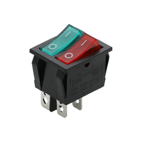 Sakelar Goyang Zhanda Button Rocking Warping 20A 250V DPDT dengan Indikator Lampu IP15/IP16