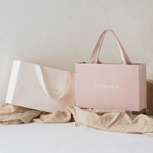 Pandarasew Logo personalizzato di lusso artigianale confezione regalo stampata shopping bag sacchetti di carta kraft - Product Image 4