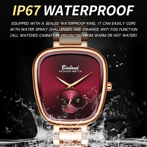 Reloj de Pulsera BINBOND Original para Mujer, 10 mm, de Lujo, Resistente al Agua 30 m, de Cuarzo, Moderno y Sencillo, para Damas - Product Image 4
