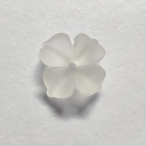 Piedra Preciosa Suelta de Cuarzo Blanco CN con Forma de Flor Esmerilada, para Souvenir, F471, 8mm - Product Image 1