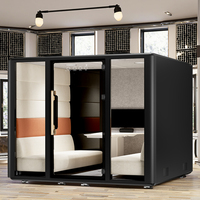 Cabine de réunion insonorisée moderne avec conception modulaire pour entrepôt, salon et école - Classe affaires pour six personnes