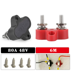 CNSPEED Battery Terminal Block 2P M6 M8 Screw Terminals For Automobiles RVs <b>Yachts</b> Heavy Duty PC Material - Product Image 4