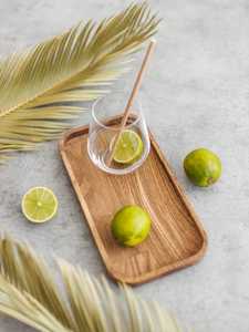 Assiettes de service en bois écologiques de qualité supérieure avec plateau artisanal assorti en bois d'acacia et de manguier naturel, parfait - Product Image 4