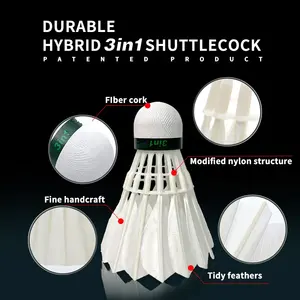 Goedkope Shuttle 3in1 Hybride Shuttle Badminton Veer Shuttle Goedkope Badmintonbal