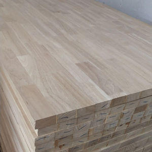 لوح خشب المطاط لسطح طاولة المطبخ، أثاث بناء صلب بلون فاتح - Product Image 1