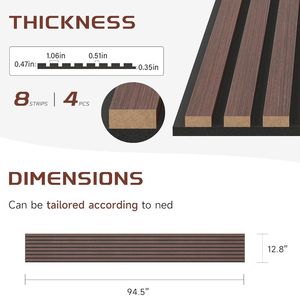 Panneaux muraux acoustiques modernes personnalisés en lattes de bois NRC 0.8 pour hôtels, salles de musique, salles de réunion - Panneaux muraux décoratifs écologiques - Product Image 2