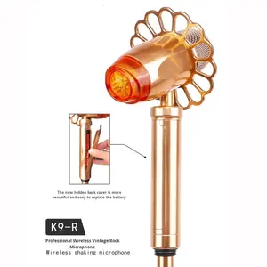 Microphone rétro sans fil Rotation à 360 degrés Swing KTV <span class=keywords><strong>LEBE</strong></span> K9-R XLR Connecteur 3.7v 500mAh Batterie au lithium Données - Product Image 2