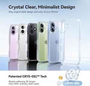 Coque transparente en TPU anti-jaunissement pour iPhone 16 17 Pro Max, protection souple antichoc ultra-claire avec protection d'objectif d'appareil photo - Product Image 1