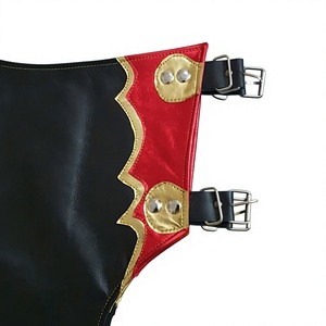 Pantalones de Cuero Góticos Nabtay para Hombre, Diseño con Apliques de Corazón y Flecos, Cintura Media, Hechos a Medida, Cierre Ajustable con Cordón - Product Image 2
