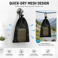 Étui 2-en-1 pour savons et shampoings solides de voyage, sac en maille imperméable à séchage rapide, anti-fuite pour camping, gym, douche