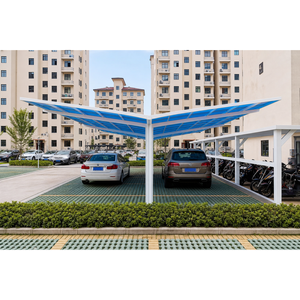 Cochera Moderna de Aluminio, Kit de Instalación Modular Fácil, Configuración de Doble Plazo para Estacionamiento en Exteriores, Jardín, Hogar y <span class=keywords><strong>Garaje</strong></span> - Product Image 2
