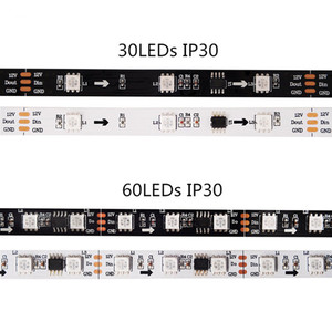 Ws2811 12V 5050 <span class=keywords><strong>RGB</strong></span> <span class=keywords><strong>LED</strong></span> Strip với 30 48 60 pixels SMD <span class=keywords><strong>LED</strong></span> PCB chất liệu IP67 đánh giá cho cảnh quan 12 Wát với DMX512 điều khiển - Product Image 3