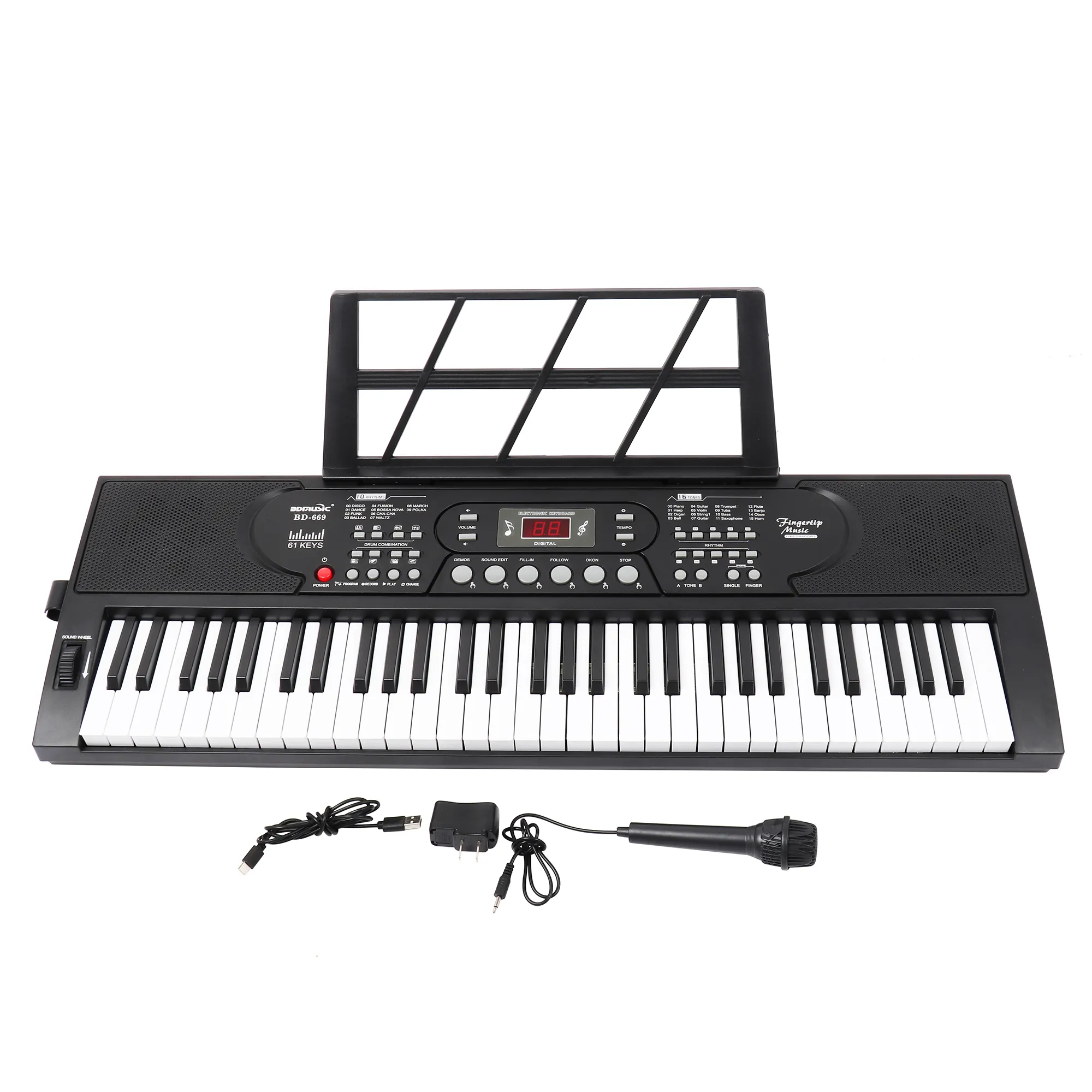 61 teclas profissional midi criança, teclado eletrônico teclado piano dois alto-falante midi teclado com microfone