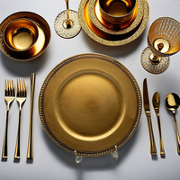 Accessoire de table à manger de ferme intérieur/extérieur écologique en plastique pour assiette de chargeur plat de service pour dessert collations mariage U