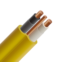Câble électrique plat 3 conducteurs (jumelé et terre) en cuivre massif 1,0 mm² 1,5 mm² 2,5 mm² pour alimentation industrielle