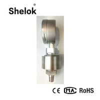 Manómetro de Diafragma de Acero Inoxidable Shelok, Lleno de Glicerina o Aceite de Silicona, con Aislador de Soldadura de Una Pieza